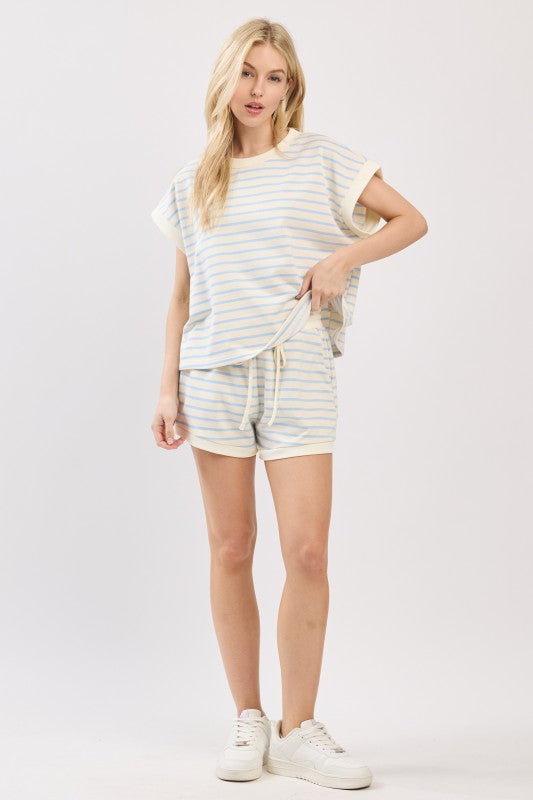 The Weekender Set Ivory/ Blue