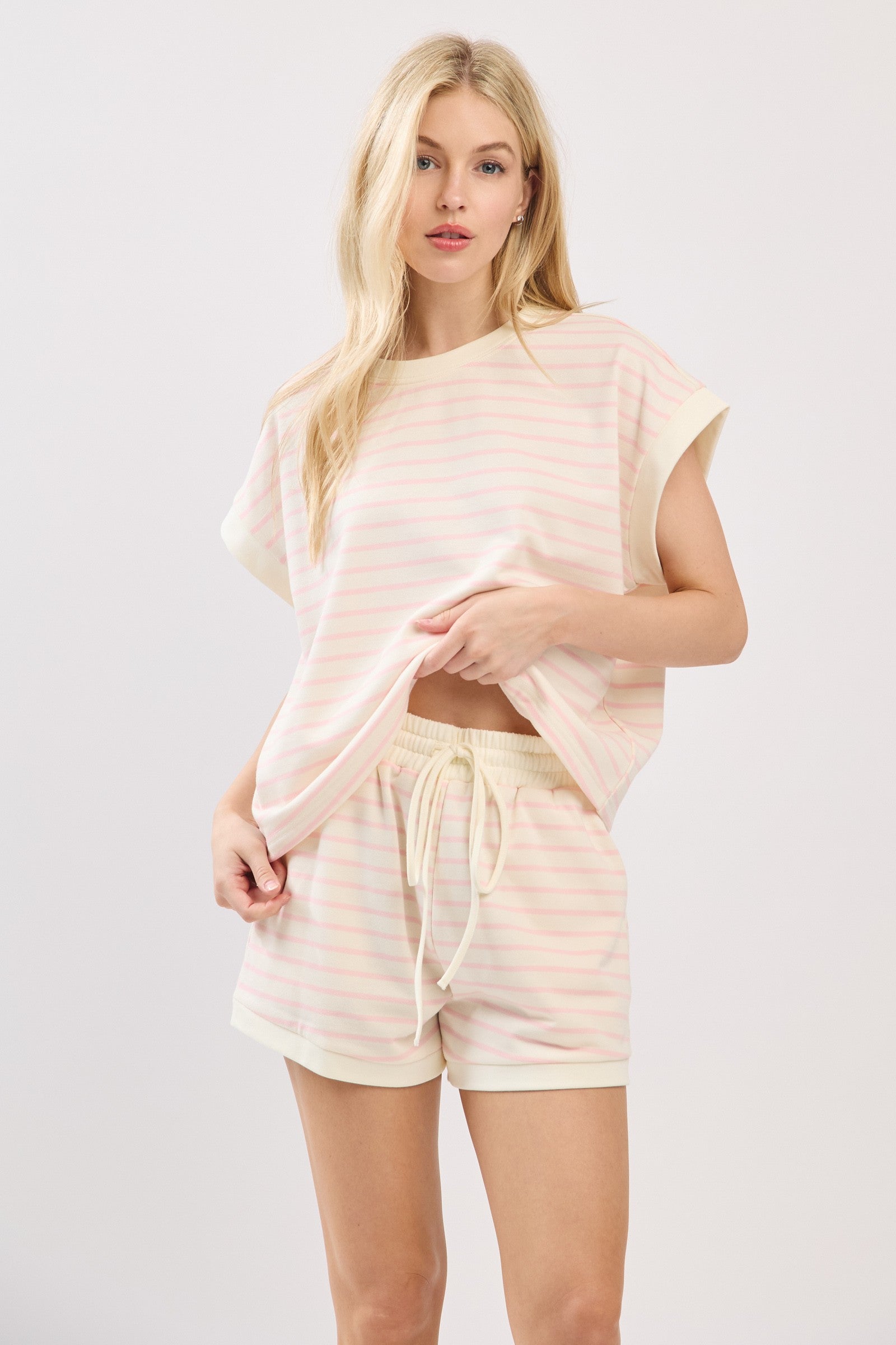 The Weekender Set Ivory/ Pink