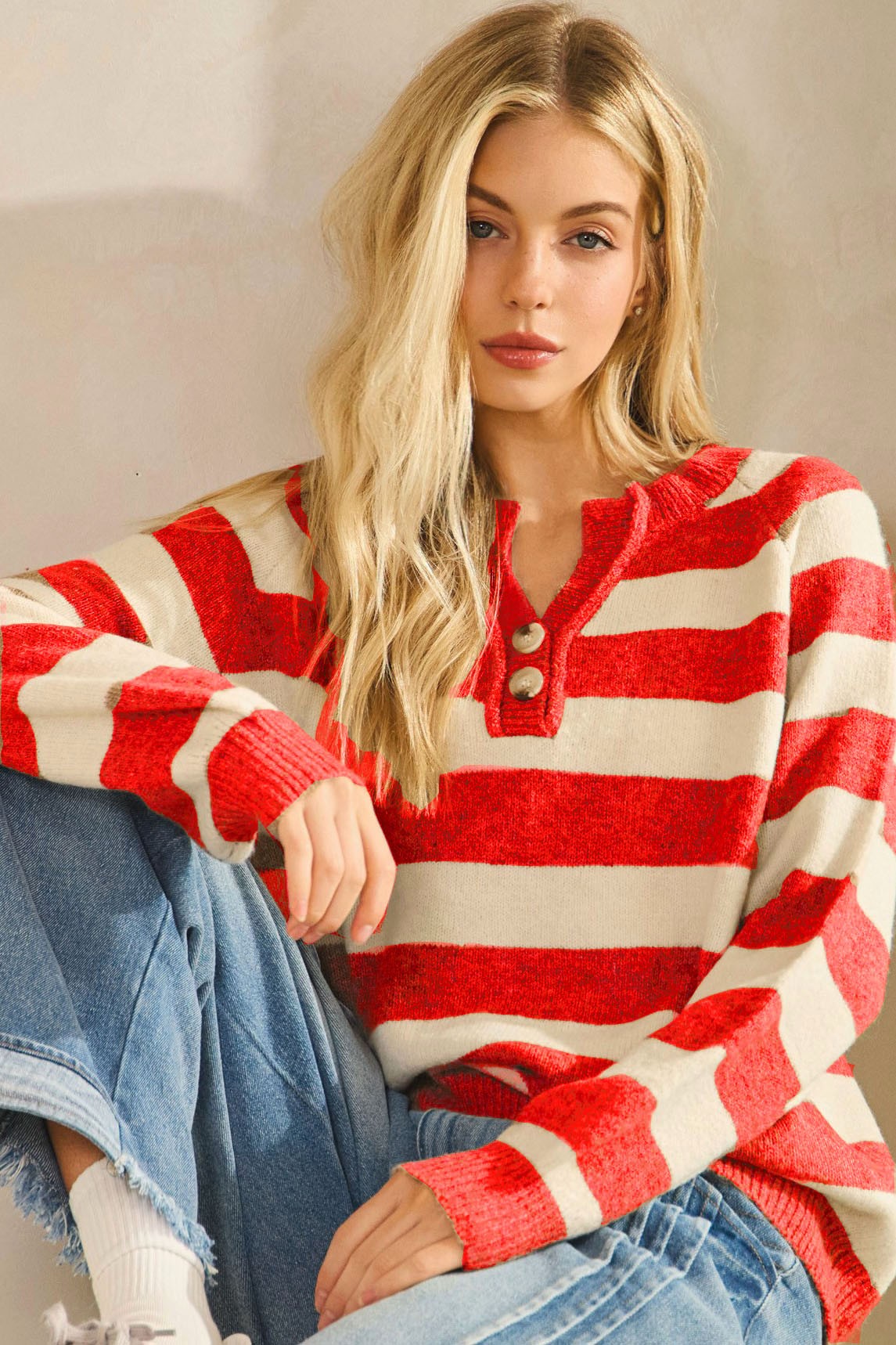 Sweater weather Red/Oatmeal